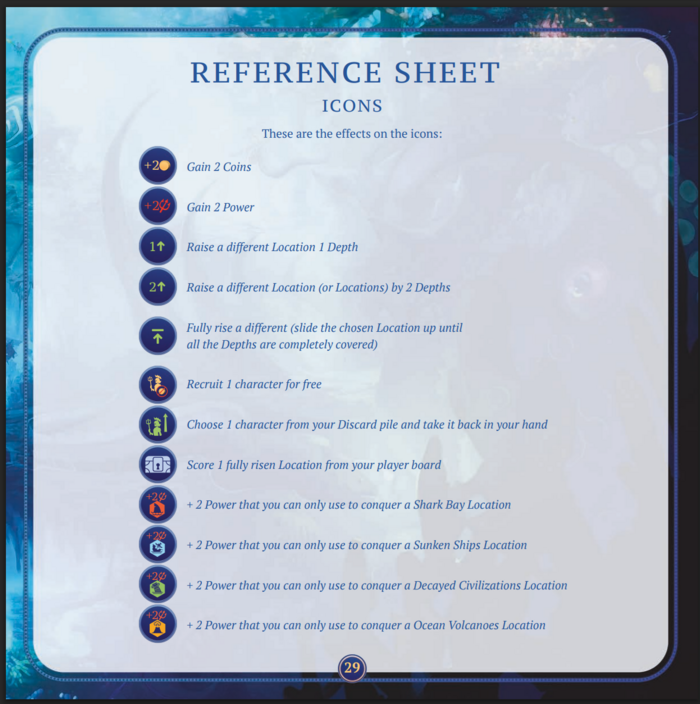 Icon quick reference